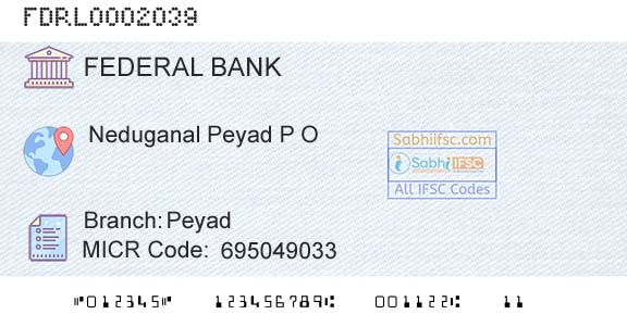 Federal Bank PeyadBranch 