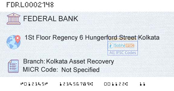 Federal Bank Kolkata Asset RecoveryBranch 