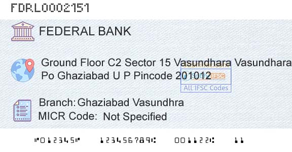 Federal Bank Ghaziabad VasundhraBranch 