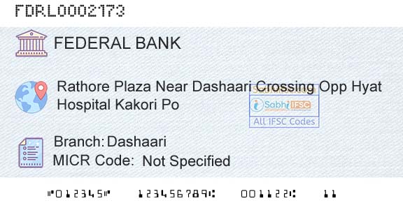 Federal Bank DashaariBranch 