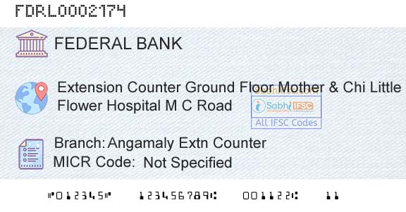 Federal Bank Angamaly Extn CounterBranch 