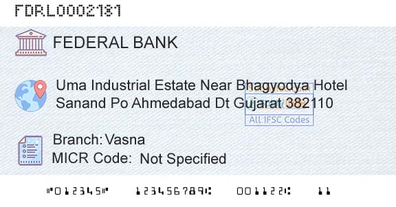 Federal Bank VasnaBranch 