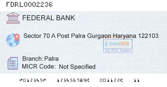Federal Bank PalraBranch 