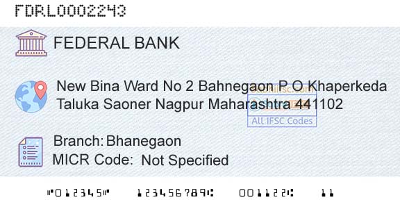 Federal Bank BhanegaonBranch 