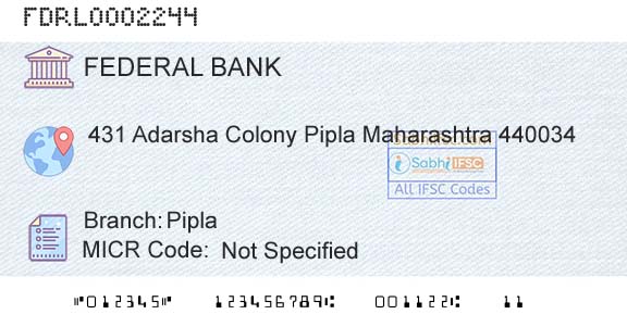 Federal Bank PiplaBranch 