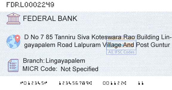 Federal Bank LingayapalemBranch 
