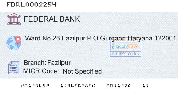 Federal Bank FazilpurBranch 
