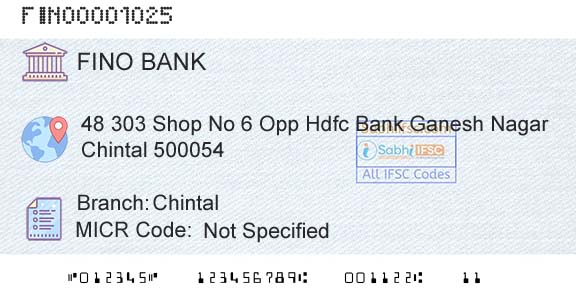 Fino Payments Bank ChintalBranch 