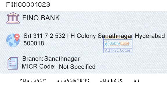 Fino Payments Bank SanathnagarBranch 