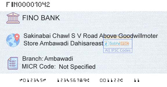 Fino Payments Bank AmbawadiBranch 