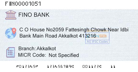 Fino Payments Bank AkkalkotBranch 