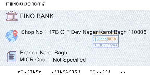 Fino Payments Bank Karol BaghBranch 