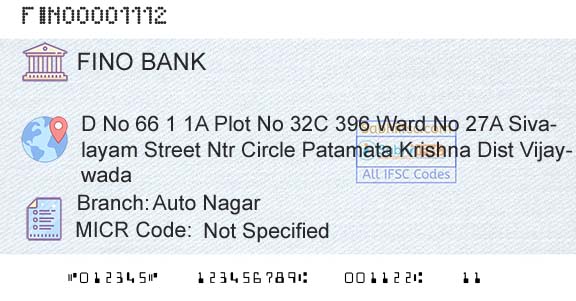 Fino Payments Bank Auto NagarBranch 
