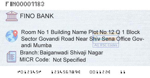 Fino Payments Bank Baiganwadi Shivaji NagarBranch 