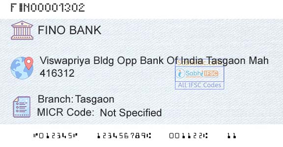 Fino Payments Bank TasgaonBranch 
