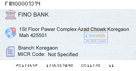 Fino Payments Bank KoregaonBranch 
