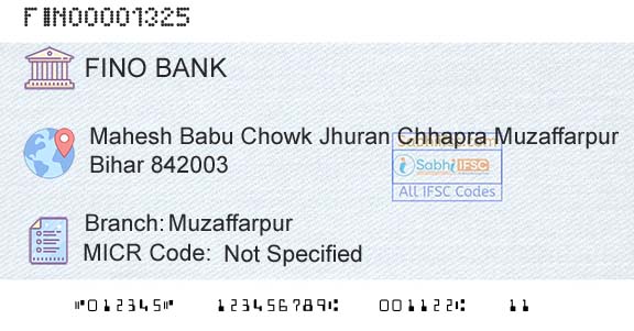 Fino Payments Bank MuzaffarpurBranch 