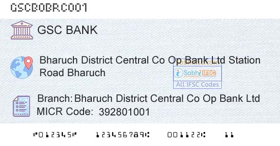 The Gujarat State Cooperative Bank Limited Bharuch District Central Co Op Bank LtdBranch 