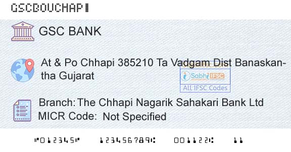 The Gujarat State Cooperative Bank Limited The Chhapi Nagarik Sahakari Bank LtdBranch 
