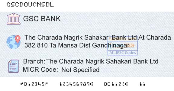 The Gujarat State Cooperative Bank Limited The Charada Nagrik Sahakari Bank Ltd Branch 
