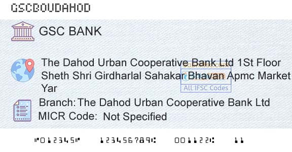The Gujarat State Cooperative Bank Limited The Dahod Urban Cooperative Bank LtdBranch 