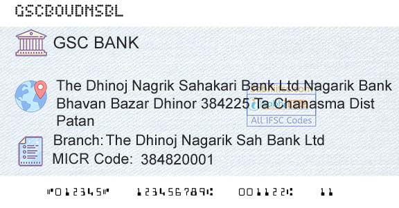 The Gujarat State Cooperative Bank Limited The Dhinoj Nagarik Sah Bank LtdBranch 