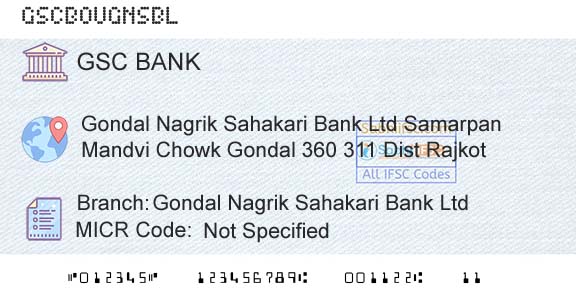 The Gujarat State Cooperative Bank Limited Gondal Nagrik Sahakari Bank LtdBranch 