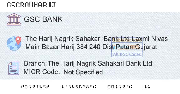 The Gujarat State Cooperative Bank Limited The Harij Nagrik Sahakari Bank Ltd Branch 