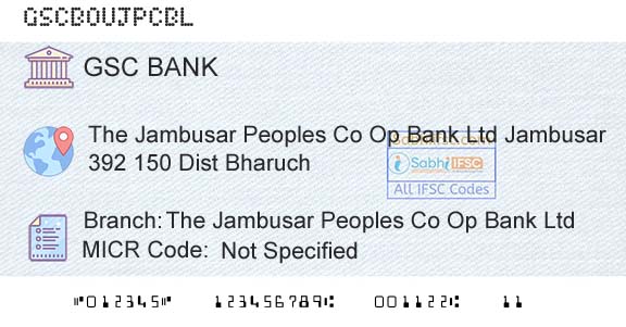 The Gujarat State Cooperative Bank Limited The Jambusar Peoples Co Op Bank Ltd Branch 
