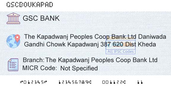 The Gujarat State Cooperative Bank Limited The Kapadwanj Peoples Coop Bank LtdBranch 