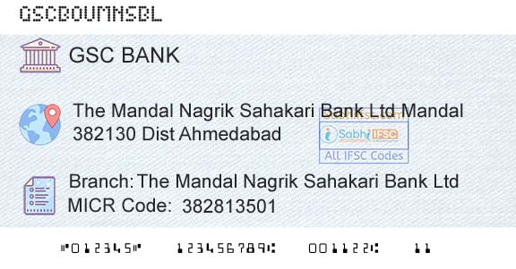 The Gujarat State Cooperative Bank Limited The Mandal Nagrik Sahakari Bank LtdBranch 