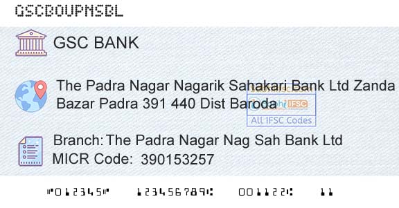 The Gujarat State Cooperative Bank Limited The Padra Nagar Nag Sah Bank LtdBranch 