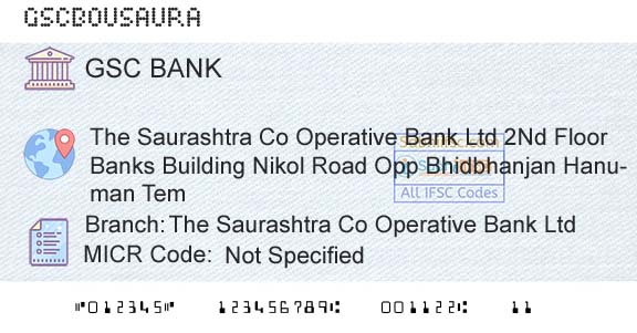 The Gujarat State Cooperative Bank Limited The Saurashtra Co Operative Bank Ltd Branch 