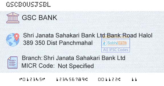 The Gujarat State Cooperative Bank Limited Shri Janata Sahakari Bank LtdBranch 