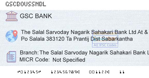 The Gujarat State Cooperative Bank Limited The Salal Sarvoday Nagarik Sahakari Bank Ltd Branch 
