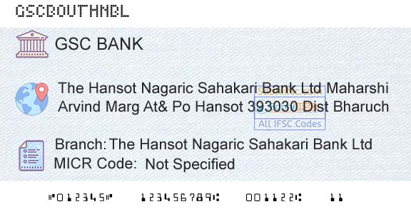 The Gujarat State Cooperative Bank Limited The Hansot Nagaric Sahakari Bank LtdBranch 