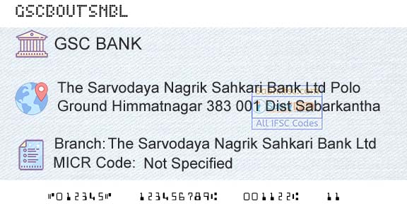 The Gujarat State Cooperative Bank Limited The Sarvodaya Nagrik Sahkari Bank LtdBranch 