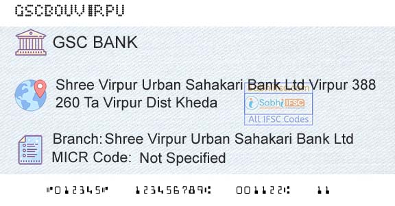 The Gujarat State Cooperative Bank Limited Shree Virpur Urban Sahakari Bank LtdBranch 