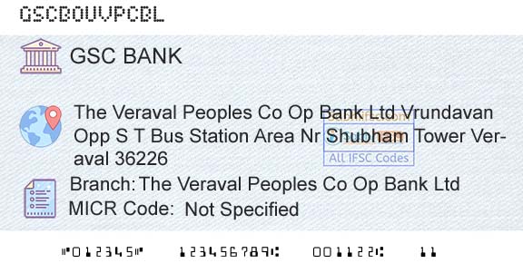 The Gujarat State Cooperative Bank Limited The Veraval Peoples Co Op Bank Ltd Branch 
