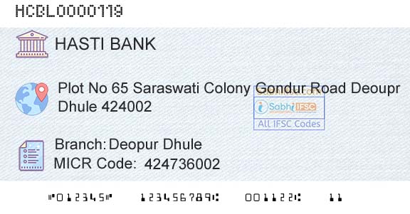 The Hasti Coop Bank Ltd Deopur DhuleBranch 