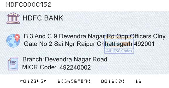 Hdfc Bank Devendra Nagar RoadBranch 