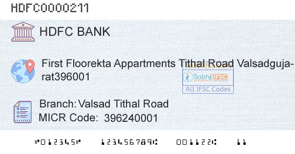 Hdfc Bank Valsad Tithal RoadBranch 