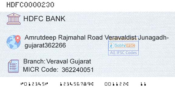 Hdfc Bank Veraval GujaratBranch 