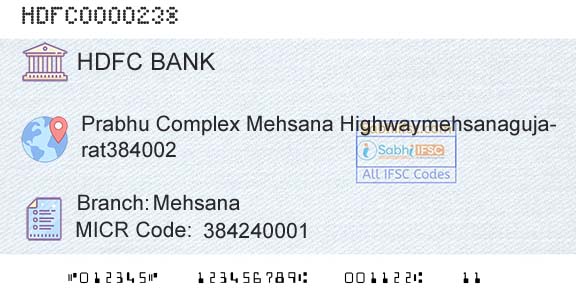 Hdfc Bank MehsanaBranch 