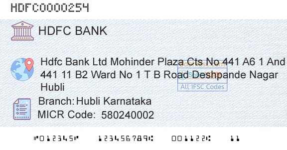 Hdfc Bank Hubli KarnatakaBranch 