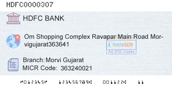 Hdfc Bank Morvi GujaratBranch 