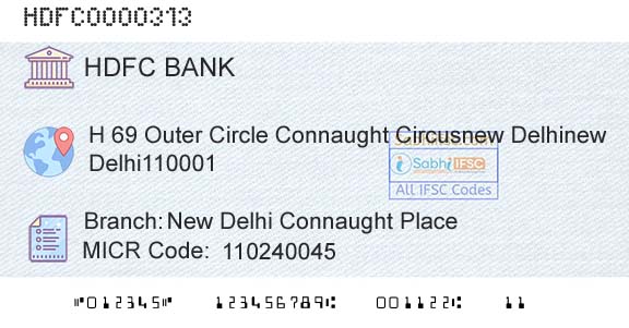Hdfc Bank New Delhi Connaught PlaceBranch 
