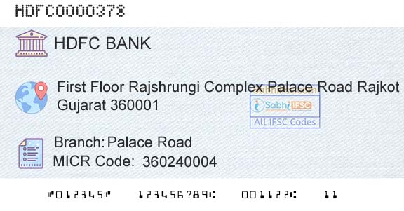 Hdfc Bank Palace RoadBranch 
