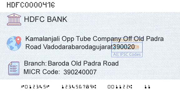 Hdfc Bank Baroda Old Padra RoadBranch 