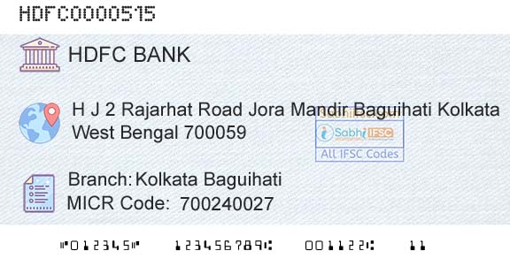 Hdfc Bank Kolkata BaguihatiBranch 